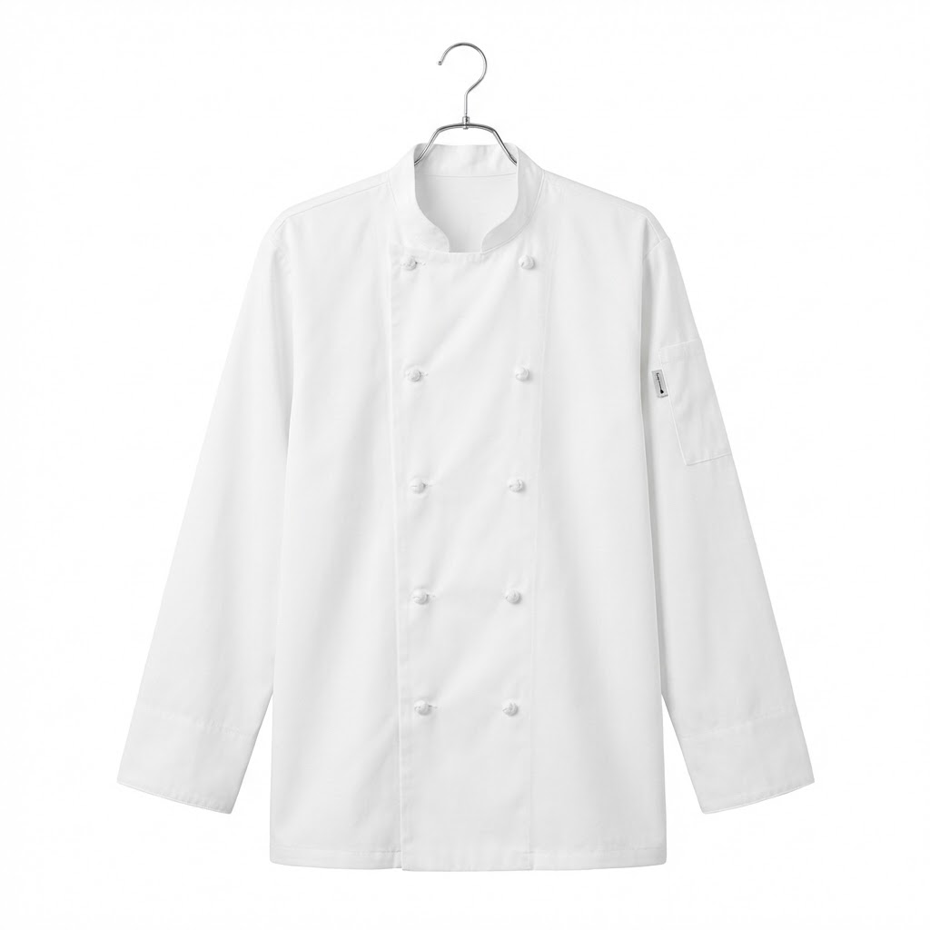 profesyonel Çift sıra düğmeli leke tutmaz beyaz Şef ceketi profesyonel Çift sıra düğmeli leke tutmaz beyaz Şef ceketi