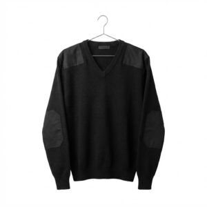 v yaka akrilik güvenlik kazağı