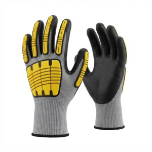 darbe emici ve kesilme dirençli nitril kaplama ağır İş eldiveni
